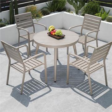 Modern Outdoor Garden Set Aluminum Frame Legs Chairs Outdoor Dining set Supplier