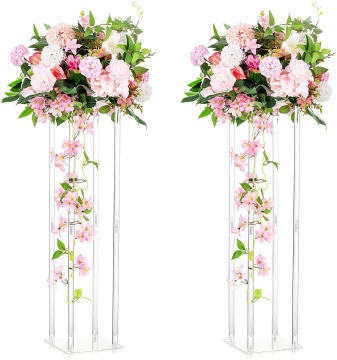 Clear Acrylic Artificial Flower Display Rack for Wedding & Party Centerpieces