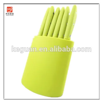 KS-129 popular 6pcs knife set with plastic block