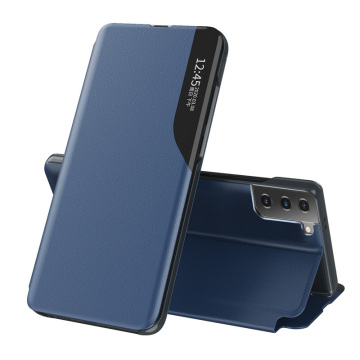 Smart Clear View Side Window Stand Magnetic Flip Leather Phone เคสสำหรับ Samsung Galaxy S24 Ultra/S23/S22/S20 Plus Plus