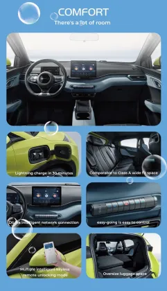 2023 New Byd Sea-Gull Hoverboard /EV New Energy Electric Car/China Car/Most Popular Car/4 Seats/405km/Seagull Sea