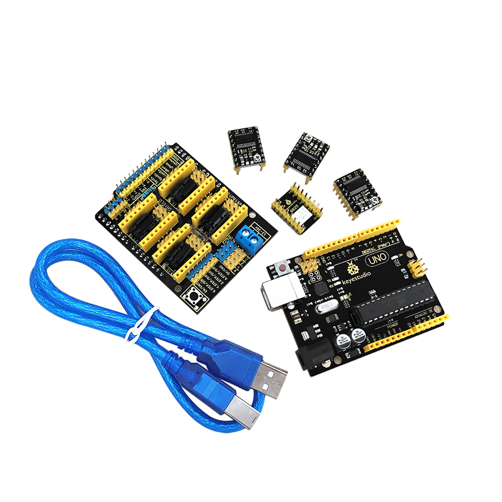 Arduino Cnc Shield V3+ R3+ 4x Drv8825 드라이버가있는 Keystudio Cnc 키트 -grbl 호환 ...