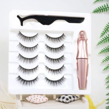 Darkest Black Full Strip Self-Adhesive False Eyelash Trays for Natural Eyelash Extensions