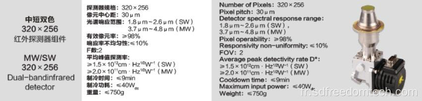 Détecteur MW / SW Dual Bandinfrared