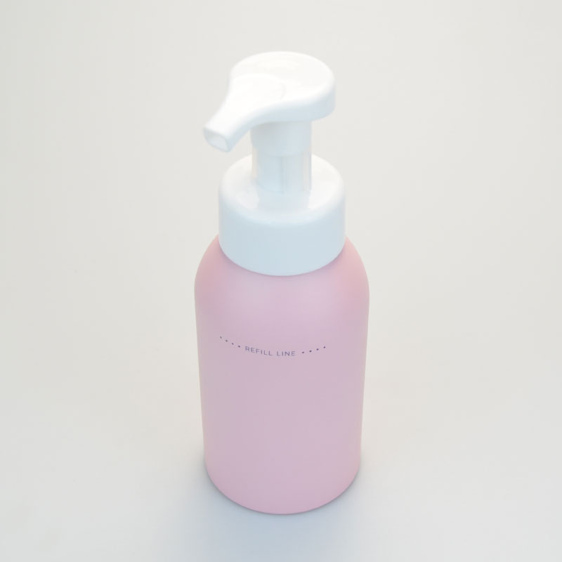 150ml 200ml 300ml 500ml Customizado Garrafa de bomba de espuma de alumínio rosa azul fosco com dispensador de espuma plástico