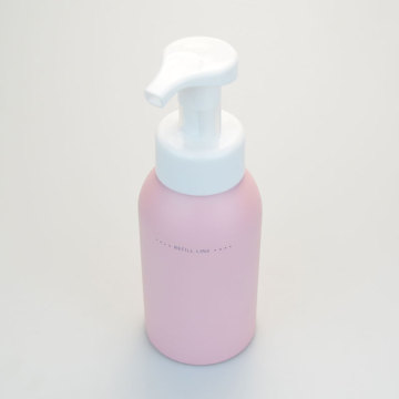 150ml 200ml 300ml 500ml customized glossy matte blue pink aluminum foam pump bottle with plastic foaming dispenser