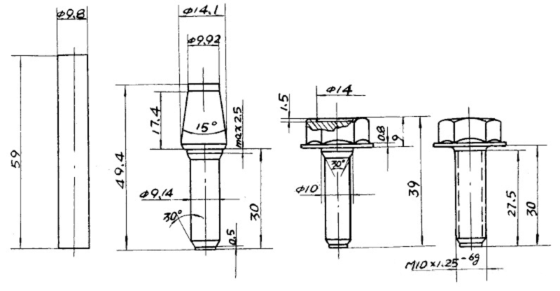 Collection of Hexagon Small Flange Bolt Cold Heading Processes