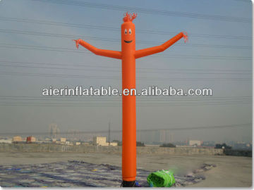 Single leg orange inflatable waver,inflatable sky dancer