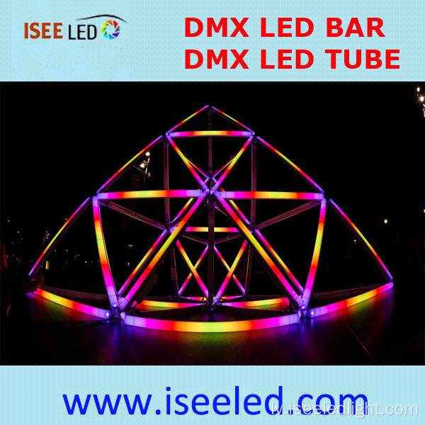 Krāsains DMX512 RGB LED caurules gaismas mūzikas sinhronizācija
