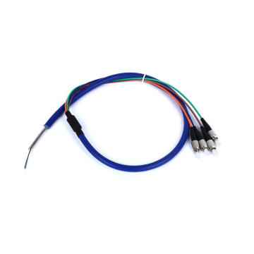 4-CORE 4-CORES blindados personalizados 0,9 mm Pigtail St Connector Fiber Optic Pigtail