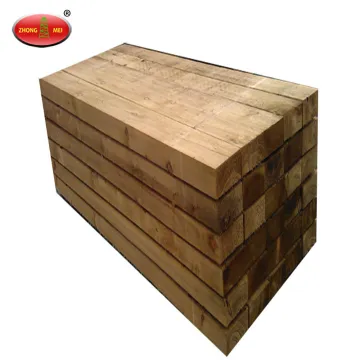 Hardwood Railway Wooden Sleepers Used For Railway Track
