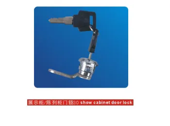 Metal Plastic Exhibition Cabinet Display Case Refrigerator Door Lock With Keys