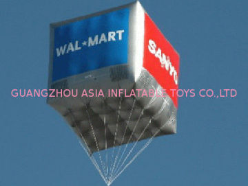 0.14 / 0.18mm Pvc Material Giant Helium Inflatable Square Balloon
