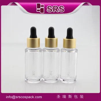 SRS China high quality luxury PETG transparent dropper bottle