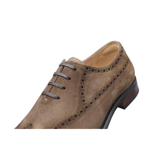 Whole Piece Leather Perfs Men's Shoes