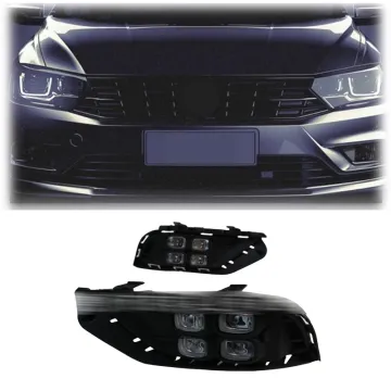 3 Colors LED Daytime Running Lights Fog Lamp for VW BORA 2016-2017