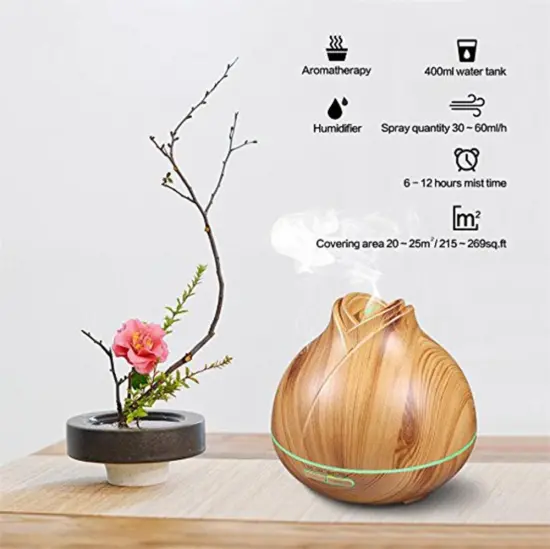 400ml Ultrasonic Time Setting Scent Diffuser Wood