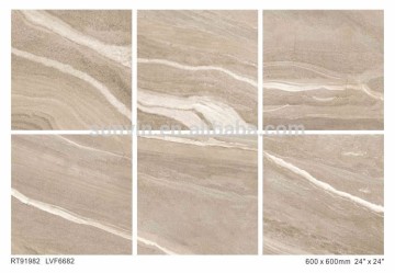 China Foshan rustic full body cement look brown color porcelain floor tile 60x60