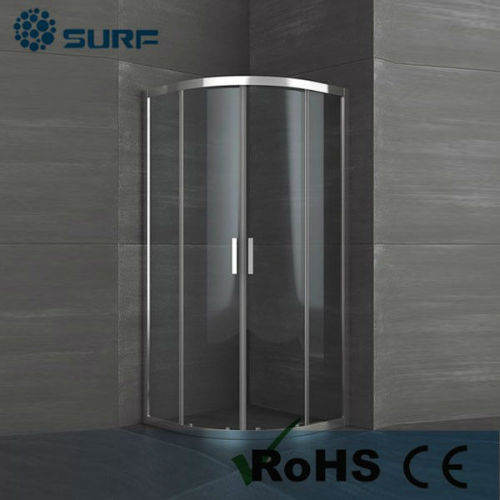 2016 Cheap aluminium frame with glass panel popular round walk in shower enclosures