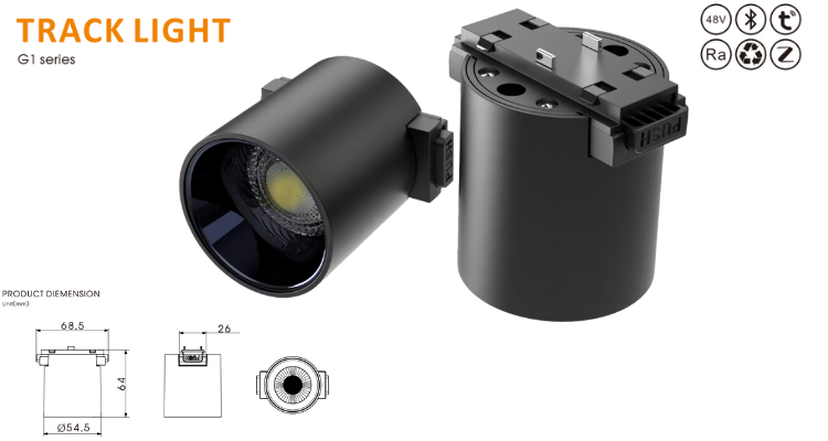 Magnetic Track Light Accessories For 24v Systems: Stretch Ceiling And ...