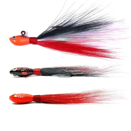 Hard Metal Lure Saltwater Mackerel Fishing Jig Heads Bucktail 7g-85g