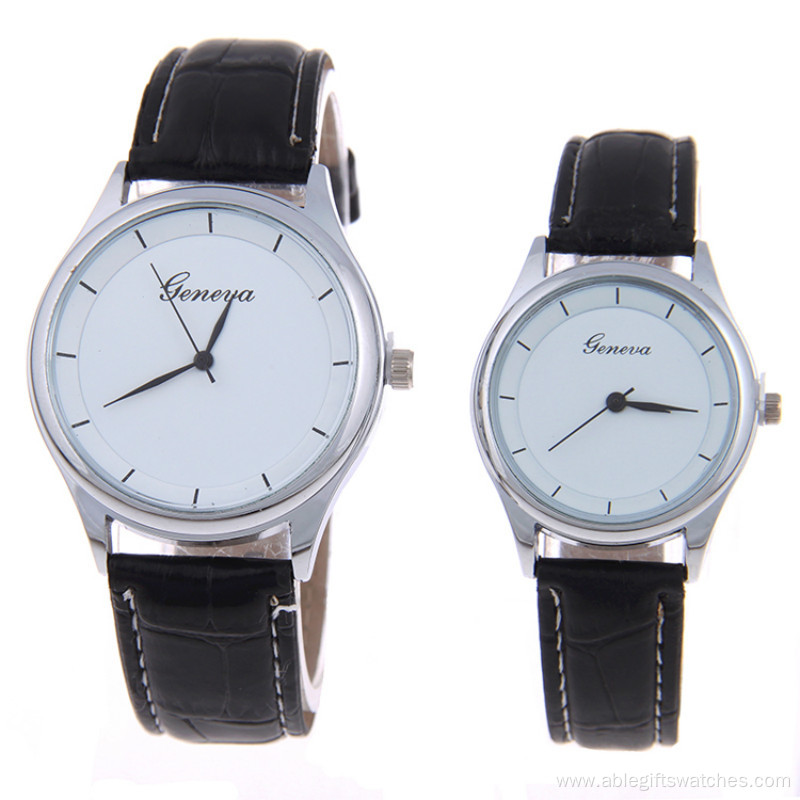 2016 New Arrival Couple Quartz Leather Wrist Watch