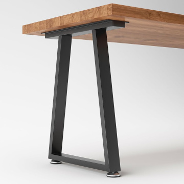 أرجل طاولة معدنية شبه منحرفة مع أقدام واقية قابلة للتعديل