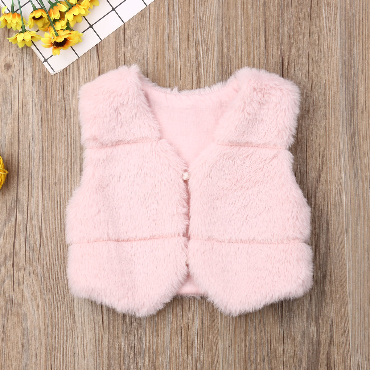 Girls Kids Winter Warm Faux Fur Vest Waistcoat Baby Girl Fashion Coat Outwear Jacket For Kid Girl 6M-3Y