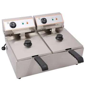 Kitchen Hotel Commercial 2-Tank 2-Basket Electric Fryer