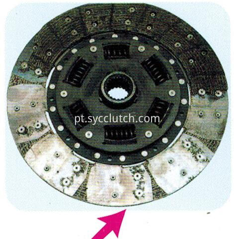 burnt clutch disc