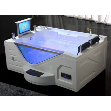 2 Person Drop In Jacuzzi Tub High Quality Whirlpool Bathtub Massage with TV