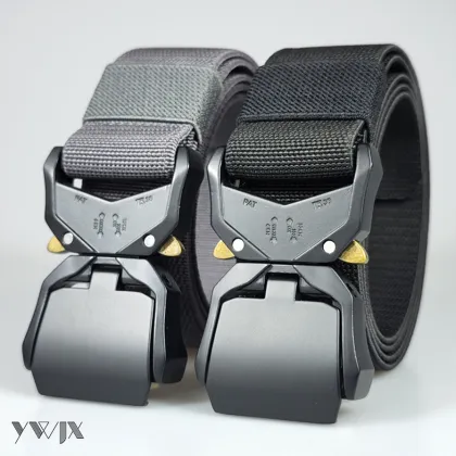 Thickened Elastic Nylon Belt with Aluminum Buckle