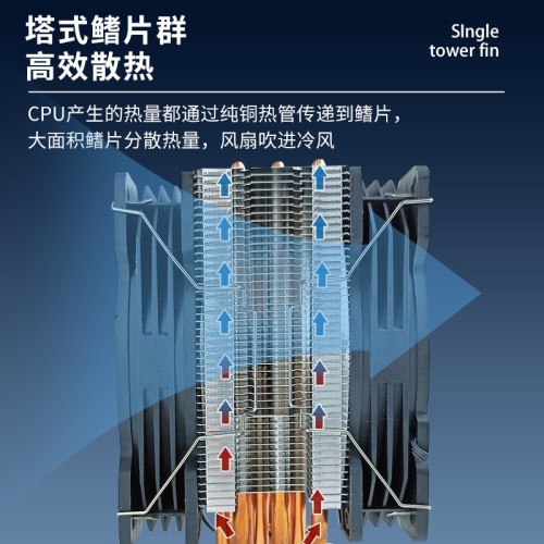 6 copper tube CPU heat sink