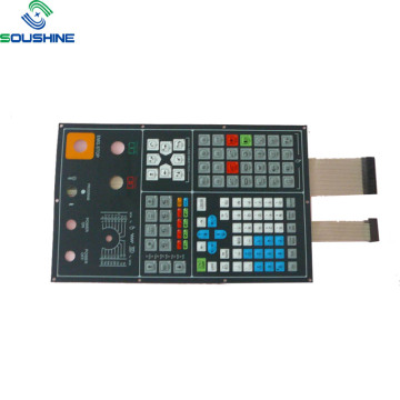 Large mutiple keypad membrane switch with screw hole