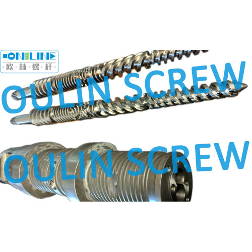 Nitrided Cincinnati CMT45 Twin Conical Screw Barrel for PVC Pellets