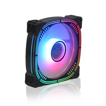 4PIN Mute 12CM Fan with PWM Temperature Control and RGB Lighting for Desktop Computers