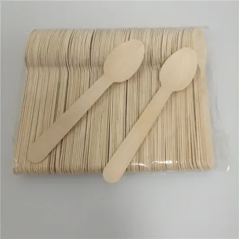 100% Biodegradable Disposable Wooden Spoon 140mm