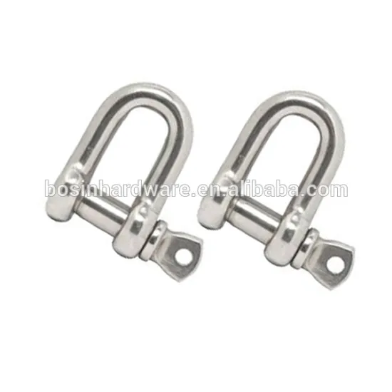 Fashion High Quality Metal D Shape Stainless Steel Shackle