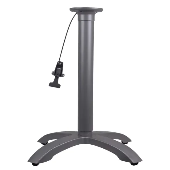 Irregular Base Pearl Silver Gas Lifting Cast Aluminum Office Table Base