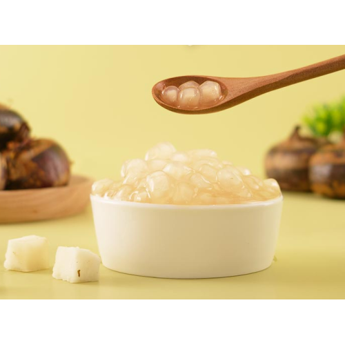 Perlas de castaño de agua congelada