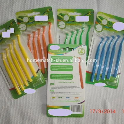 Angle Interdental Brush Toothpick, interproximal toothbrush