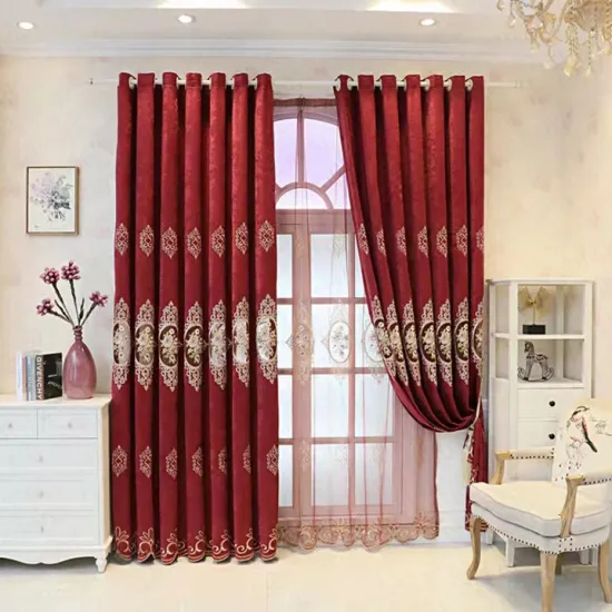 European Luxury Blackout Curtains with Embroidered Landscapes: High-Quality Decor for Living Rooms