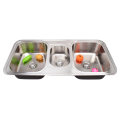 Meiao Triple Bowl Machine Sink Topmount Nyura