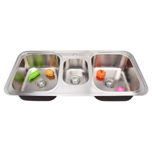 Meiao Triple Bowl Machine Sink Topmount Nyura