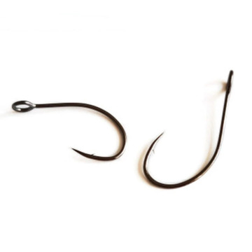 Black Nickel Trout Single Hook with Barb - High Carbon Steel Fishing Spoon Hooks