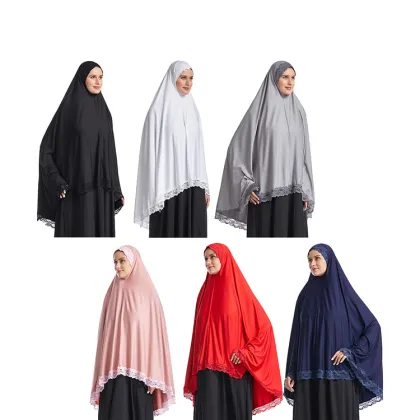 Ramadan Long Khimar Abaya - Islamic Ethnic Clothing for Prayer