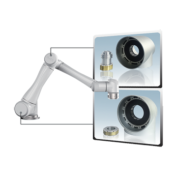 Tandem arm robot low speed servo motor