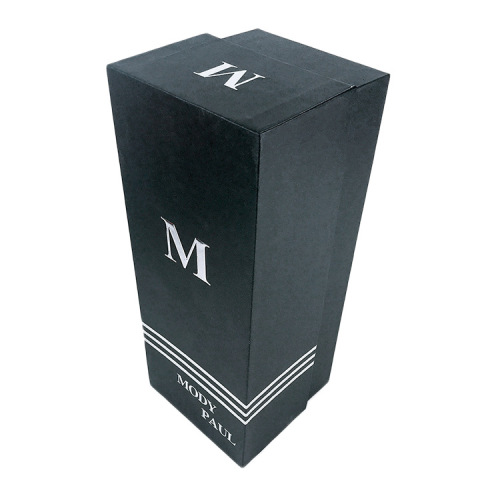 Logo Long Matt Black Wine Box