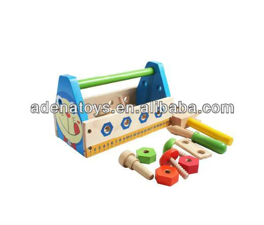 Wooden toy Assembling Tool Nuts CaseSet self assembly toy
