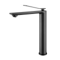 Deck Mounted Hot Cold Brass Long Neck Single Handle Hand Bathroom Wash Basin Faucet